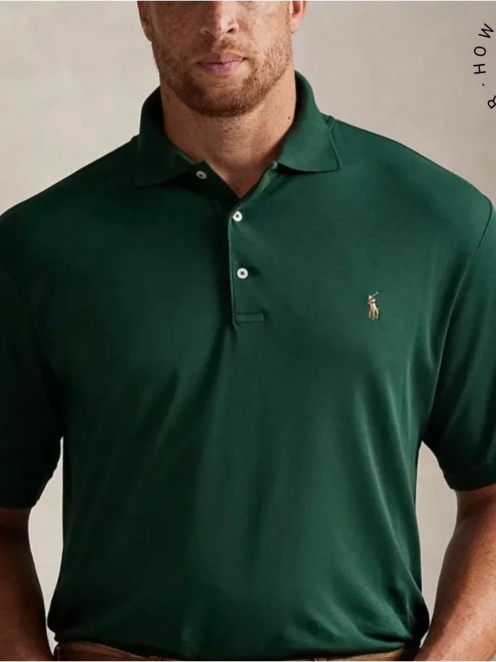 Ralph Lauren Green Short-Sleeve Polo with Embroidered Logo